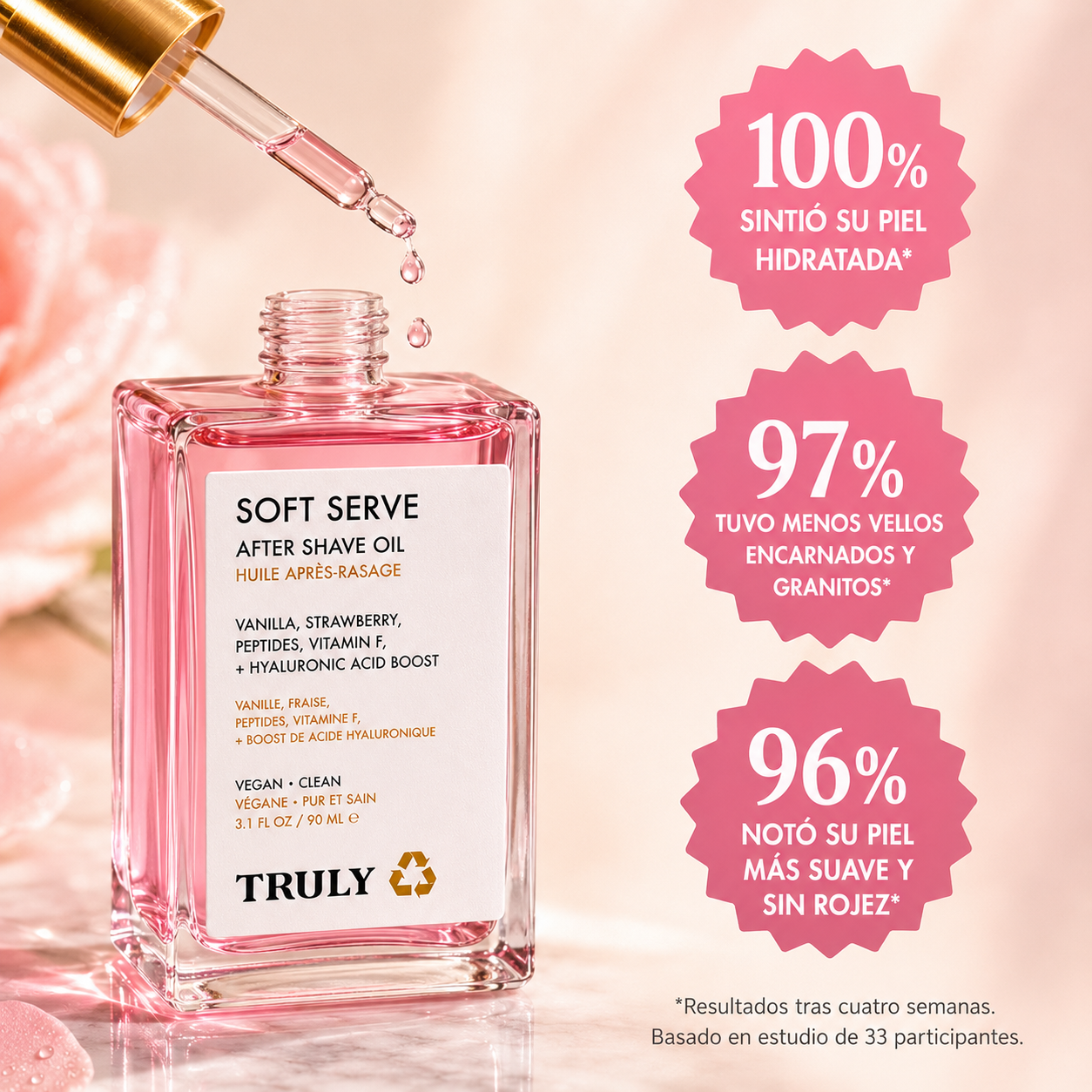 Aceite Íntimo Aclarante Truly Rosado — Transforma tu Piel en 2 Semanas ✨ Bikini, Entrepiernas & Axilas